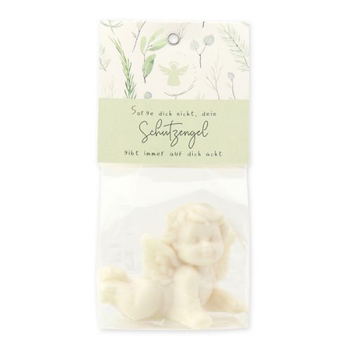 Sheep milk soap angel in a cellophane bag, Guardian angel
