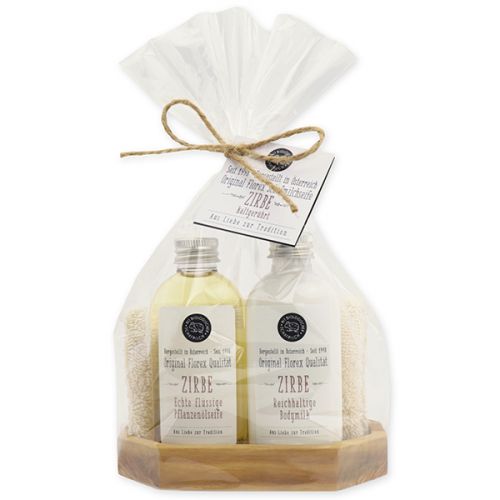 Beauty set soap & body milk on olivewood soap dish "Love for tradition"