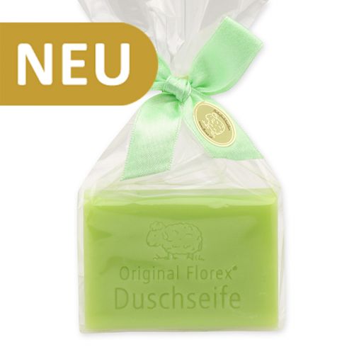 Shower soap with sheep milk square 100g in a cellophane bag