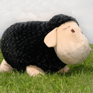 Plush sheep Lina XL, black 