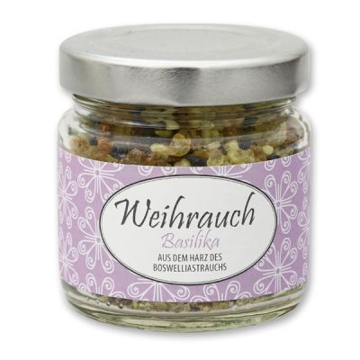 Incense mix 60g in glass jar, "Basilika" 