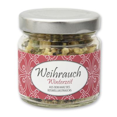 Incense mix 60g in glass jar, "Winterzeit" 