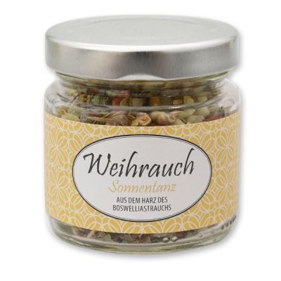 Incense mix 50g in glass jar, "Sonnentanz" 