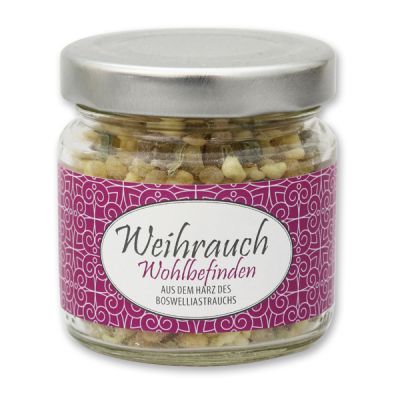 Incense mix 50g in glass jar, "Wohlbefinden" 