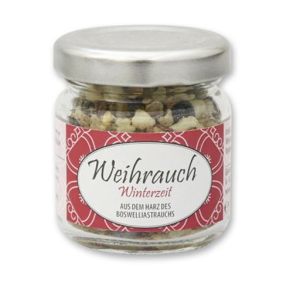 Incense mix 25g in a glass jar, "Winterzeit" 