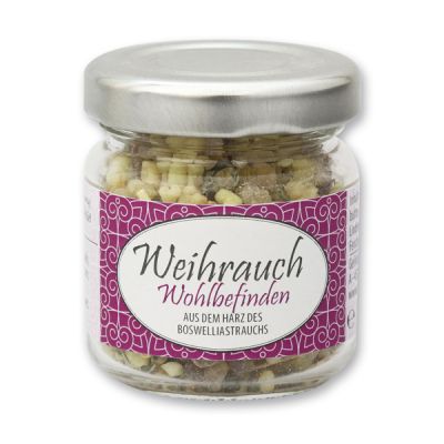 Incense mix 25g in a glass jar, "Wohlbefinden" 