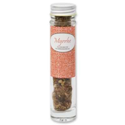 Myrrh 35g in a high glass jar, Pure Myrrh 