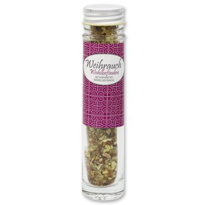 Incense mix 30g in a high glass jar, "Wohlbefinden" 