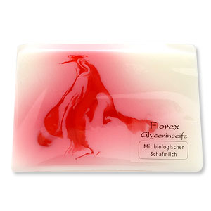 Handmade glycerin soap 90g in cello, Rose red 