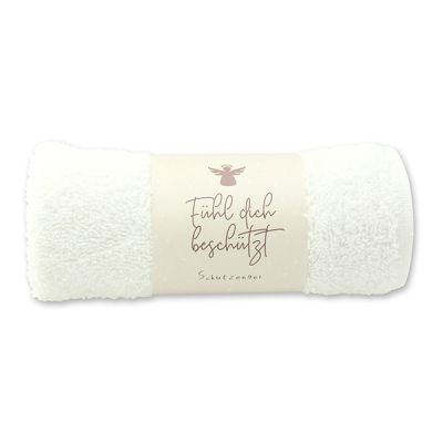 Guest towel 30x50cm "Fühl dich beschützt - Schutzengel", white 