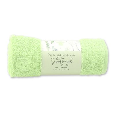 Guest towel 30x50cm "Sorge dich nicht,...", green 