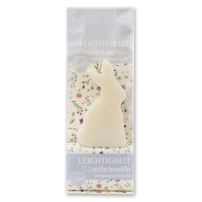 Sheep milk soap set in a cellophane bag "Leichtigkeit", Classic/Forget-me-not 