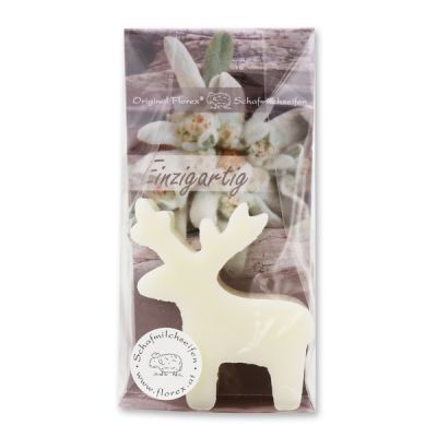 Sheep milk soap deer 70g in a cellophane bag "Einzigartig", Classic 