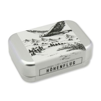 Sheep milk soap square 100g in a can "Höhenflug", Edelweiss 