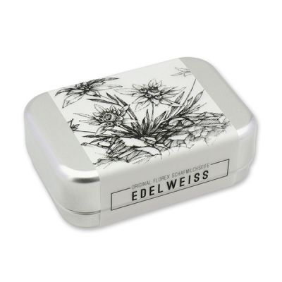 Sheep milk soap square 100g in a can "Edelweiß", Edelweiss 