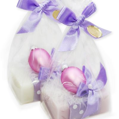 Sheep milk soap 100g, decorated with an easter egg in a cellophane, Classic/lilac 