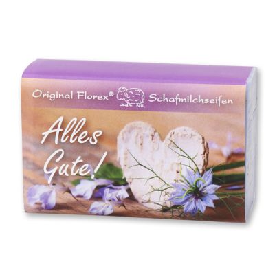 Sheep milk soap 100g "Alles Gute", Viola with herbs 