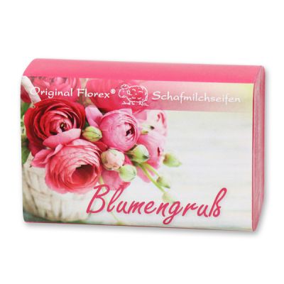 Sheep milk soap 100g "Blumengruß", Lotus 