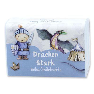 Sheep milk soap square 100g "Drachen Stark", Cloud breeze 