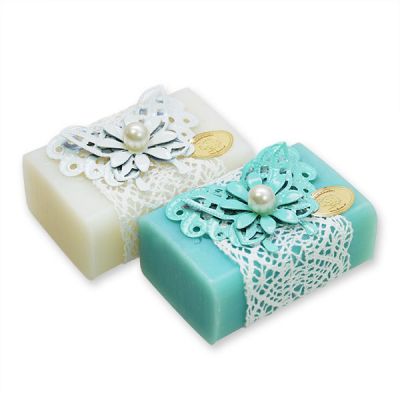 Sheep milk soap 100g, decorated with a butterfly, Classic/salt 