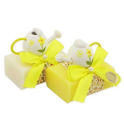 Sheep milk soap 100g decorated with a watering can, Classic/grapefruit 