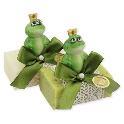 Sheep milk soap 100g decorated with a frog, Classic/verbena 