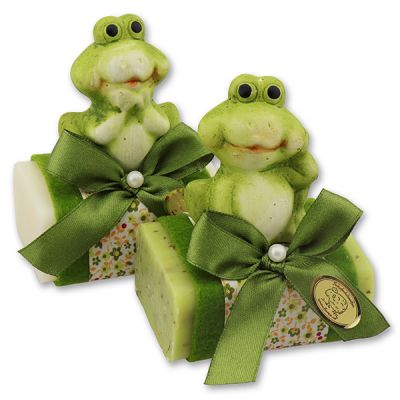 Sheep milk soap 100g decorated with a frog, Classic/verbena 