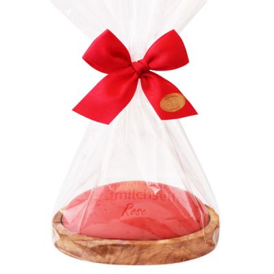 Soap set 2 pieces in a cellophane bag, Rose with petals 