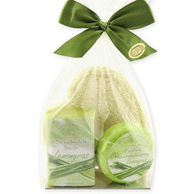 Soap set 3 pieces in a cellophane bag, Lemongrass 