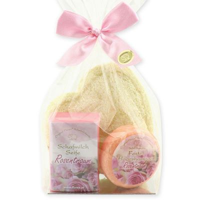 Soap set 3 pieces in a cellophane bag, Dream of roses 