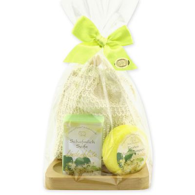 Soap set 4 pieces in a cellophane bag, Lime blossom 