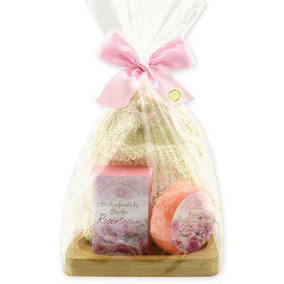 Soap set 4 pieces in a cellophane bag, Dream of roses 