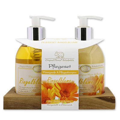 Pflegeset Flüssigseife 250ml & Pflegeshampoo Hair und Body 250ml, Ringelblume 