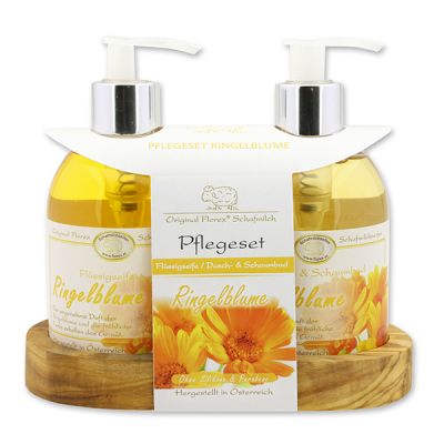 Pflegeset Flüssigseife 250ml & Dusch- und Schaumbad 250ml, Ringelblume 