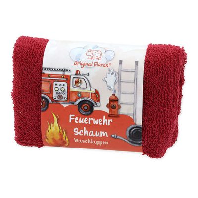 Waschlappen "Feuerwehr Schaum", bordeaux 