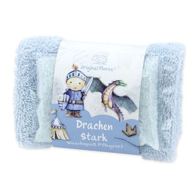 Badesalz 60g mit Waschlappen "Drachen Stark", Wolkenbrise 