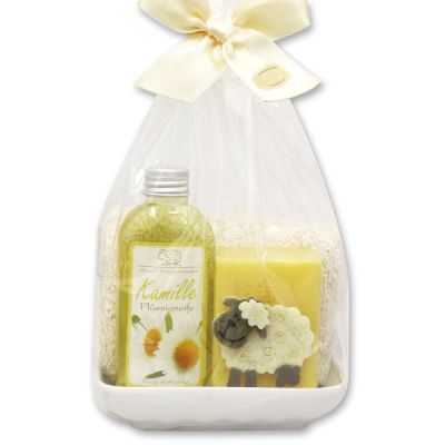 Set with sheep 4 pieces in a cellophane bag, Chamomile 