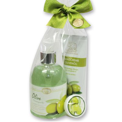 Care set 3 pieces in a cellophane bag, Olive 