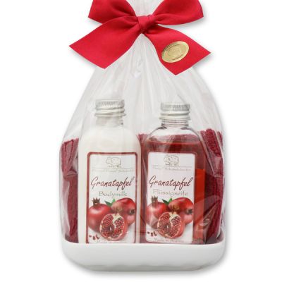 Care set 4 pieces in a cellophane bag, Pomegranate 