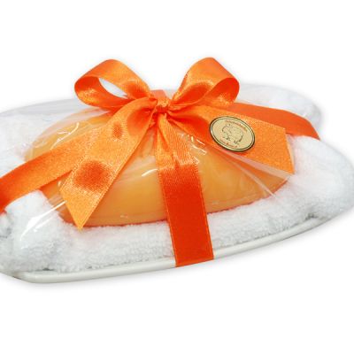 Soap set 3 pieces in a cellophane bag, Orange 