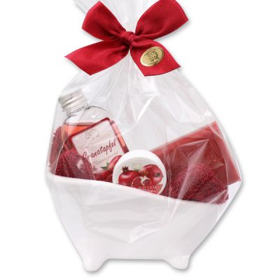 Wellness set 5 pieces in a cellophane bag, Pomegranate 