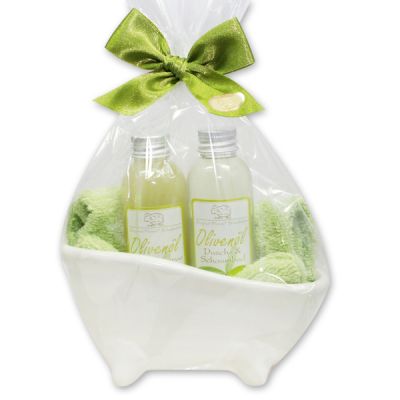 Wellness set 4 pieces in a cellophane bag, Olive 