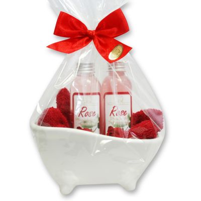 Wellness set 4 pieces in a cellophane bag, Rose 