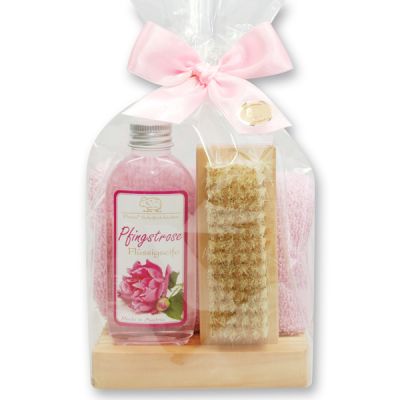 Care set 4 pieces in a cellophane bag, Peony 