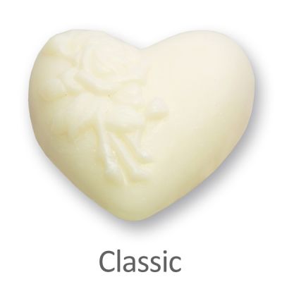 Schafmilchseife Herz mit Rose 116g, Classic 