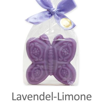 Schafmilchseife Schmetterling 60g in Cello, Lavendel-Limone 