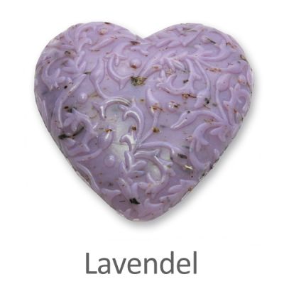 Sheep milk soap heart "Florex" 80g, Lavender 