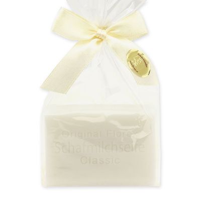 Sheep milk soap square 100g in a cellophane bag, Classic 