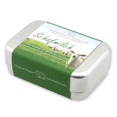 Sheep milk soap square 100g in a can, Classic 