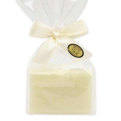 Sheep milk soap square 100g in a cellophane bag, Sheep milk 